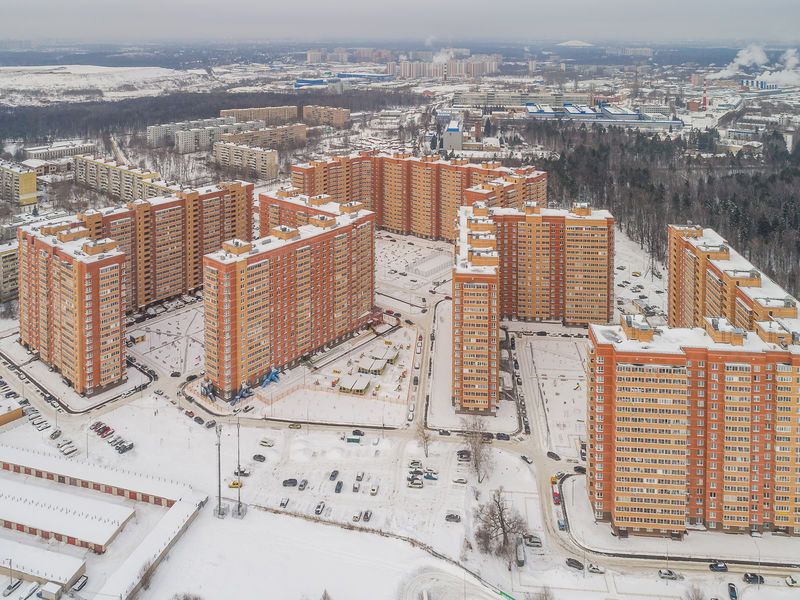 ЖК «Новое Павлино». Общий вид. Окрестности. Аэрофотосъемка. Фото от 27.01.2017 г.