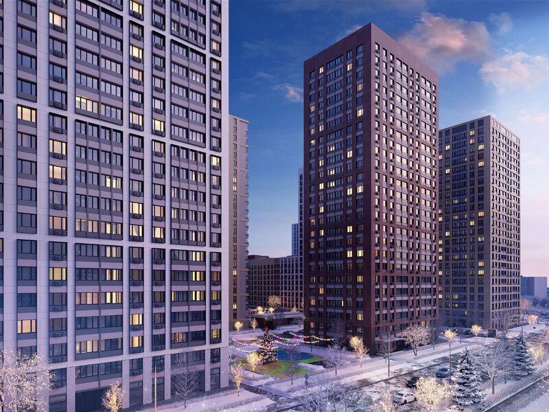 ЖК «Сиреневый парк» зимой