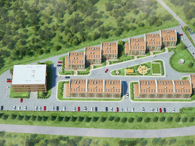 Вид сверху на ЖК «Истринское подворье».