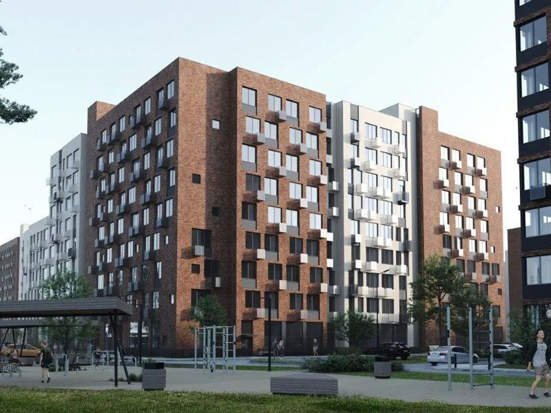 Проект предусматривает возведение 14 монолитно-кирпичных зданий переменной высоты (6-9 этажей).