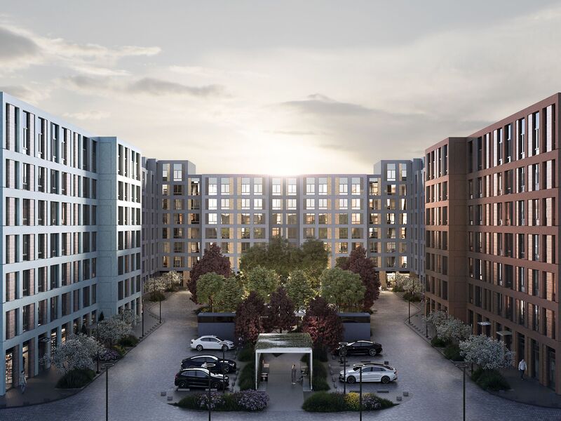 Это три многоквартирных дома бизнес-класса с переменной этажностью до 7 этажей