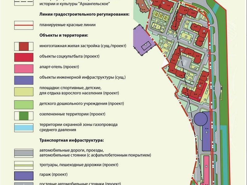 Схема расположения микрорайона относительно других объектов
