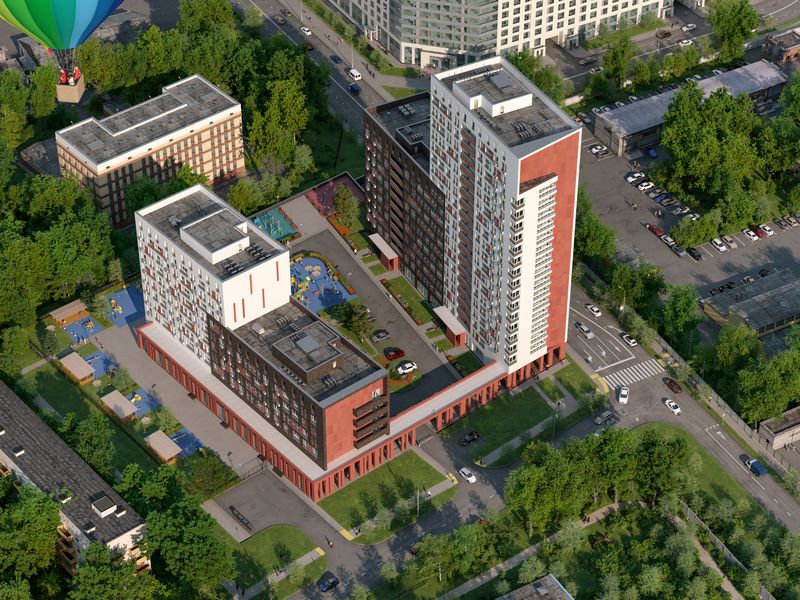 ЖК «Счастье на Нагатинской». Вид сверху.