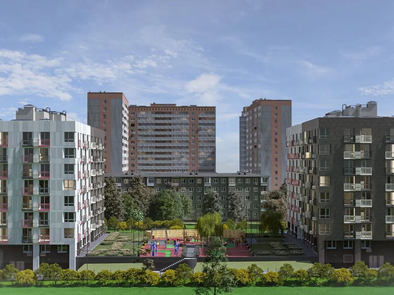 Благоустроенная придомовая территория