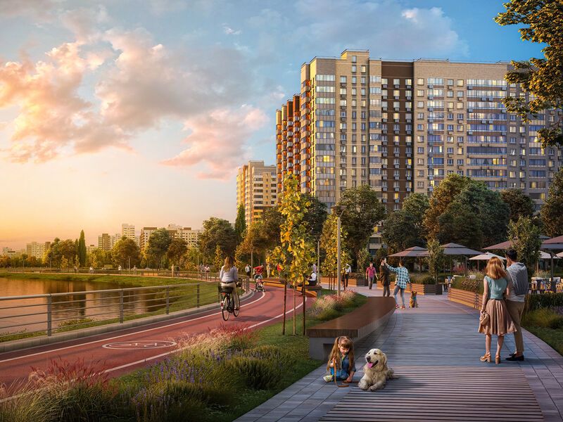 В микрорайоне возведены монолитные многосекционные
корпуса высотой от 15 до 17 этажей и соответствующих объектов инфраструктуры.