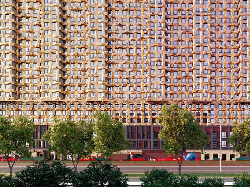 Золотой фасад дома