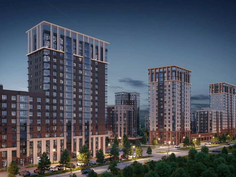 Вечерняя подсветка фасадов