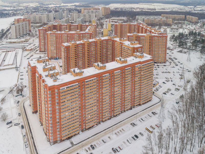 ЖК «Новое Павлино». Корпус 4. Аэрофотосъемка. Фото от 27.01.2017 г.