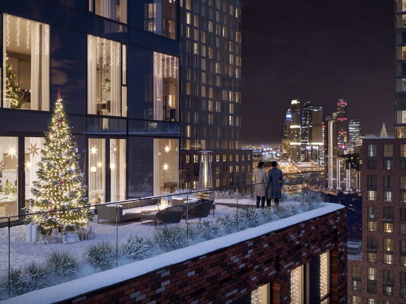 Вид на город с террасы