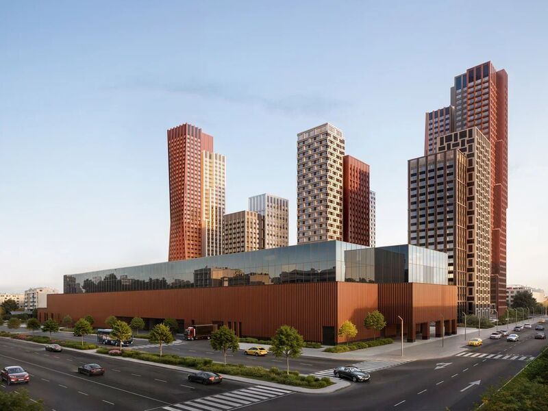 Комплекс включает в себя шесть башен-небоскребов переменной высотности от 24 до 43 этажей