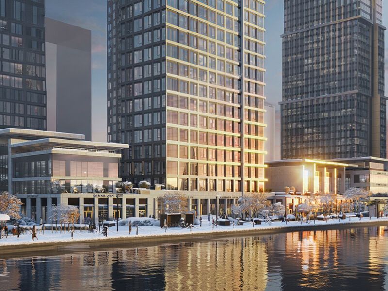 Возводится на первой линии реки Химки, в Левобережном районе.