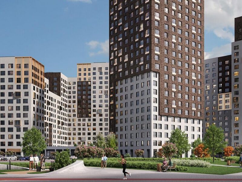 В квартале будет возведено 5 корпусов высотой до 26 этажей