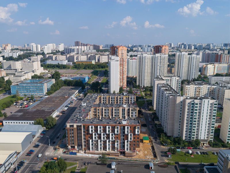 Квартал «Ландыши». Перспектива района. Аэрофотосъемка. Фото от 18.08.2017 г.