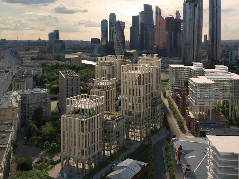 Квартал состоит из 10 домов  высотой от 7 до 18 этажей