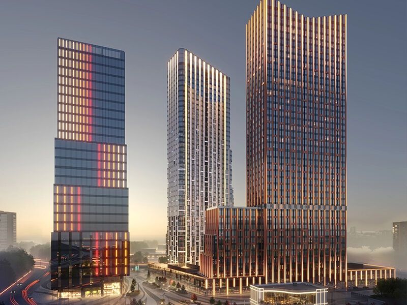 «Мангазея на Тульской» состоит из двух жилых небоскребов – 41-й этажной Серебряной и 42-х этажной Бронзовой башен, а также 27-этажного бизнес-центра.