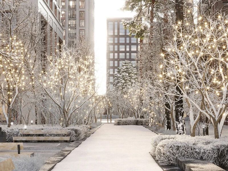 Двор в зимнее время