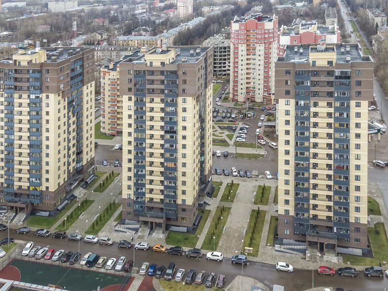 Готовые корпуса 1, 2, 3. Аэрофотосъемка. Фото от 12.11.2019 г.