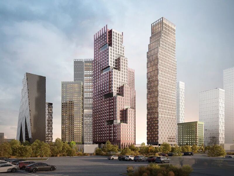 Каждый корпус уникален по цветовым решениям и материалам