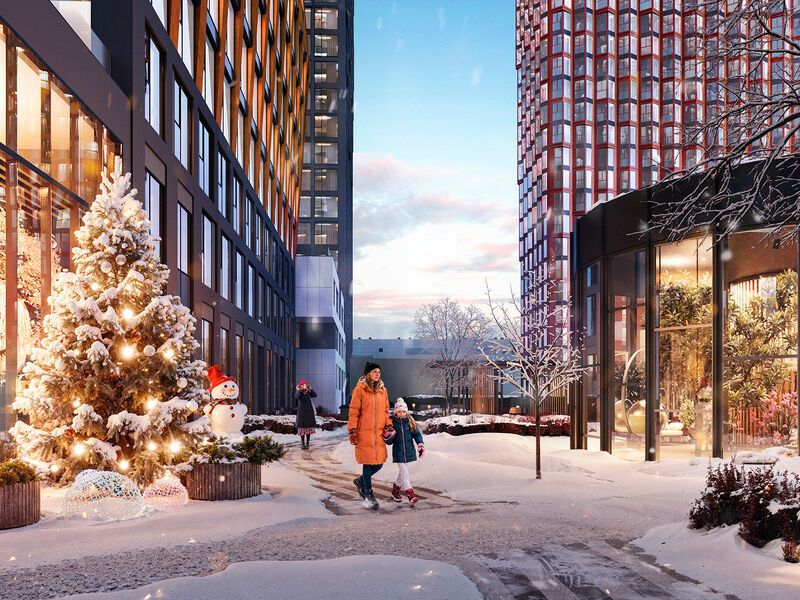 ЖК Indy Towers в зимнее время года