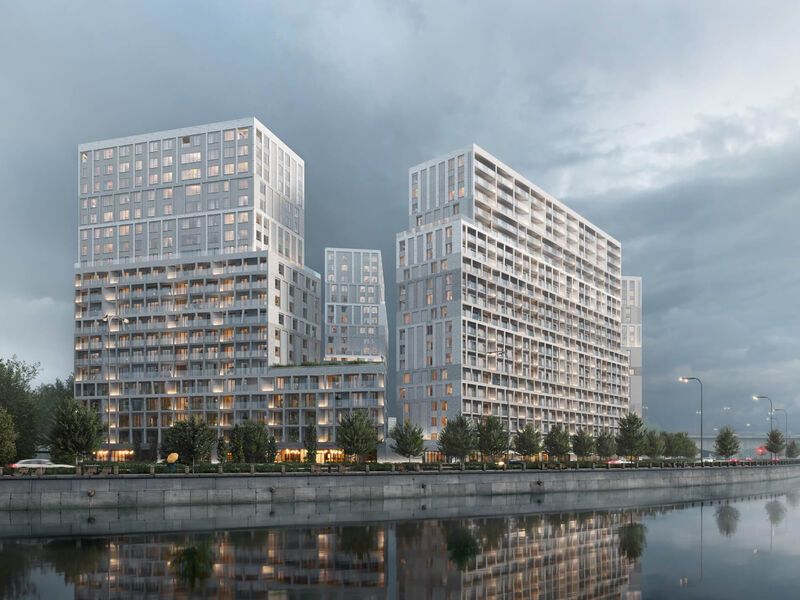 ЖК расположен на набережной р. Москва