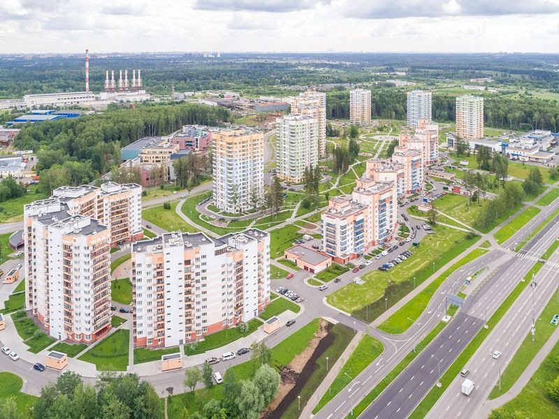 Мкр. «Зеленый Бор». Корпуса построены. Аэрофотосъмка от 05.07.17 г.