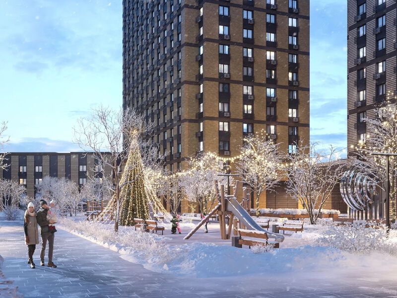 Двор в зимнее время