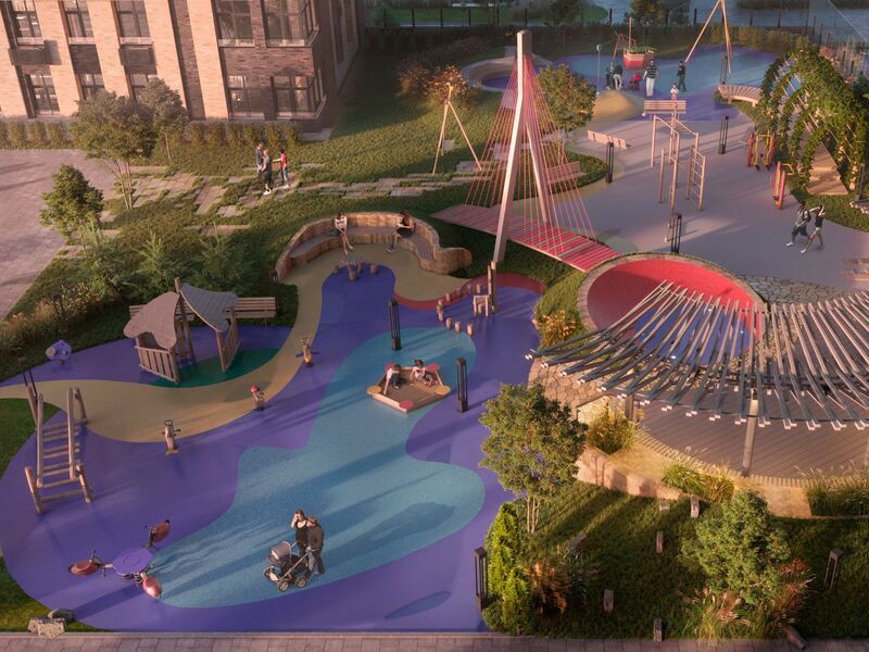 Для жителей квартала будет обустроен собственный закрытый благоустроенный двор