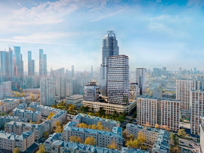 Футуристический дом «НАЧАЛО» возводится на Пресне, в нескольких минутах от Сити и Садового кольца.