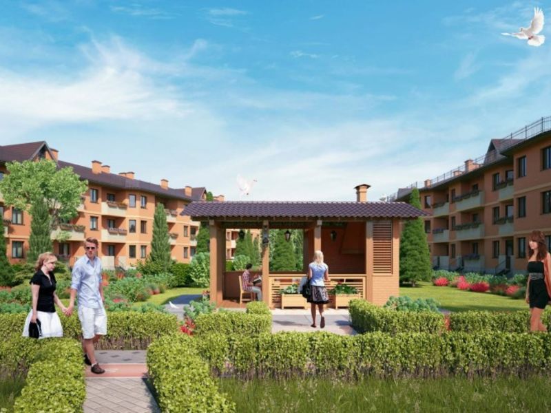 ЖК «Скрылья» — придомовая территория.