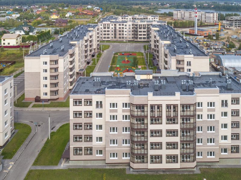 Мкр. «Новое Бисерово 2». Корпуса 3, 4, 5. Аэрофотосъемка. Фото от 11.09.2018 г.