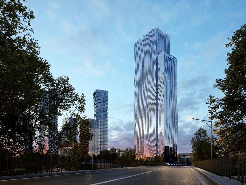 Общественные пространства и трехуровневая подземная парковка