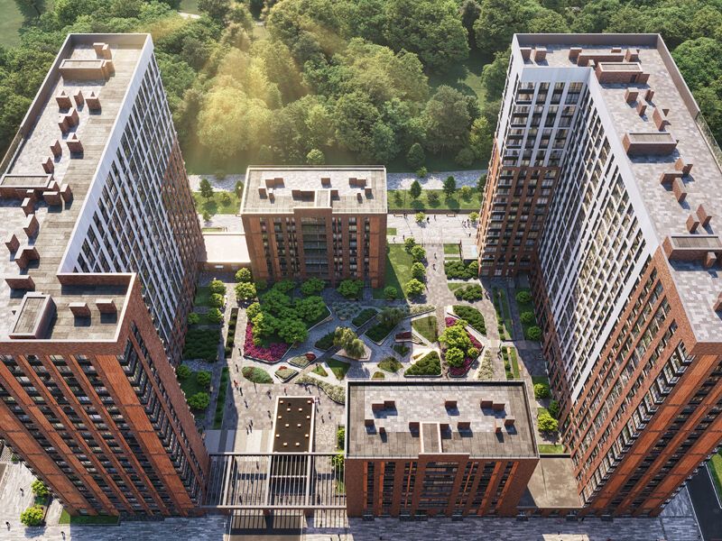 На первых этажах домов расположатся торговые помещения, в первом корпусе будет двухэтажный детский сад, также жители смогут воспользоваться уже сформированной инфраструктурой вблизи жилого квартала.