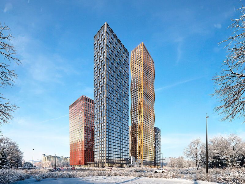 ЖК Indy Towers в зимнее время года