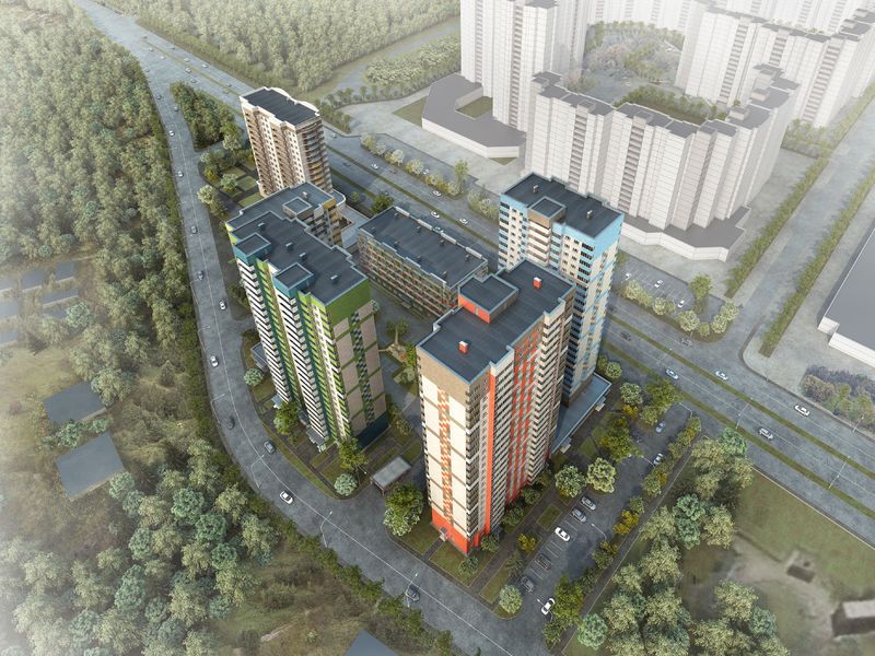 Вид сверху на ЖК.