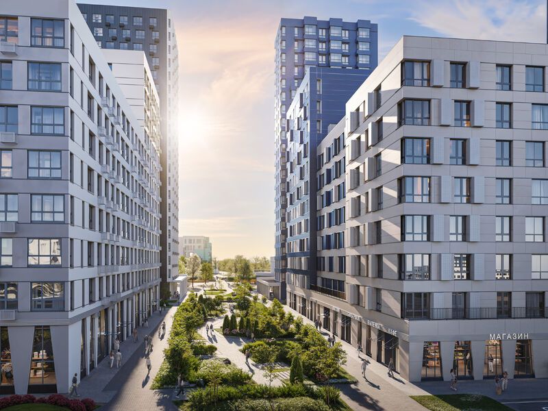 В оформлении фасадов каждого здания выражены главные идеи японской и скандинавской архитектуры: лаконичность, гармония с природой и функциональность.