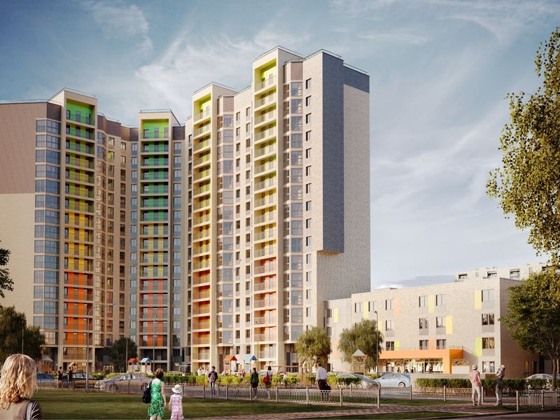 ЖК «Новое Бутово». Проект предусматривает возведение 16 зданий этажностью от 10 до 17 этажей.