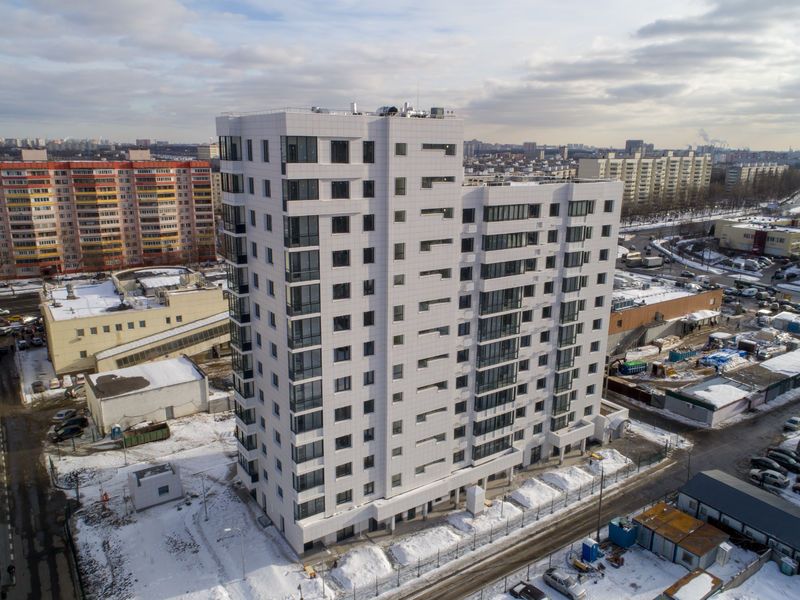 Общий вид корпуса и прилегающей территории. Аэрофотосъемка февраль 2019 г.