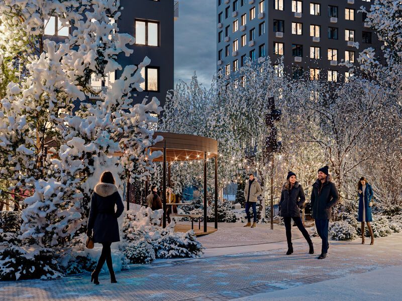 Двор в зимнее время