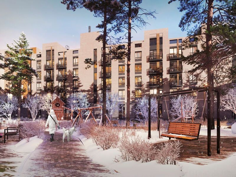 Двор в зимнее время