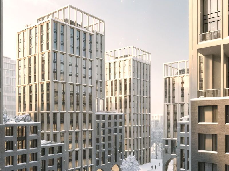 Квартал Vesper Кутузовский состоит из 10 домов  высотой от 7 до 18 этажей