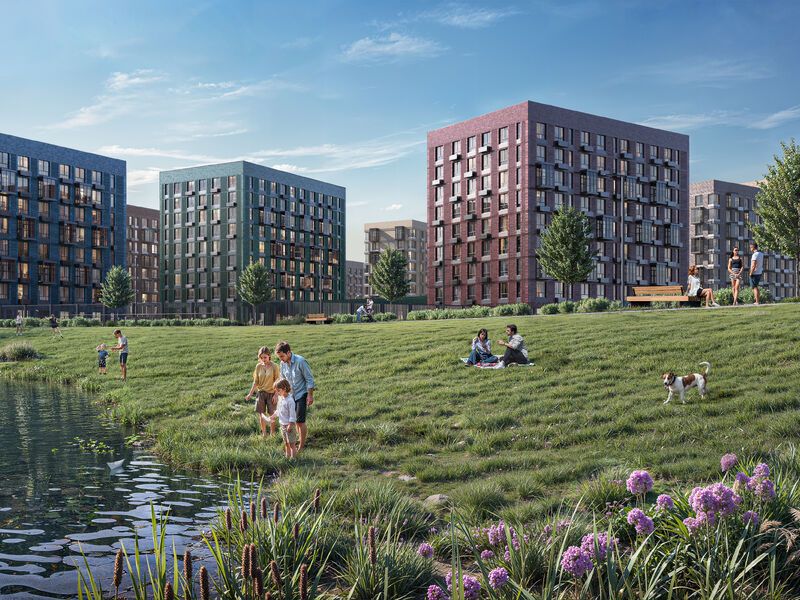 Прогулочные дорожки плавно переходят в центральный бульвар, где находятся фонтаны, кофейни, летний кинотеатр и другие места для досуга.