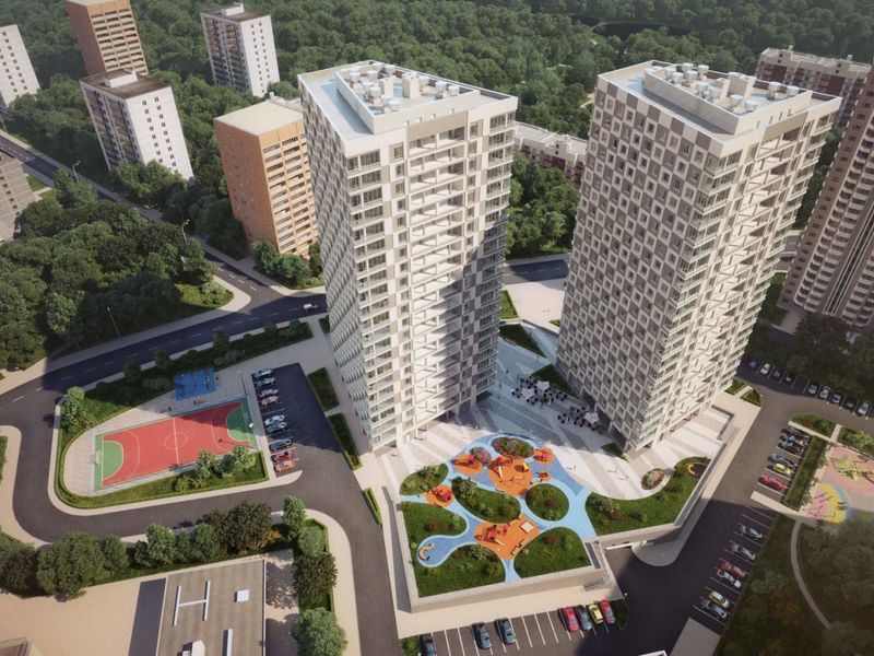 Вид сверху на комплекс.