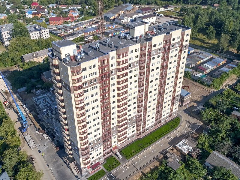 ЖК «Купавна 2018». Вид на корпус. Аэрофотосъемка от 31.08.2017г.