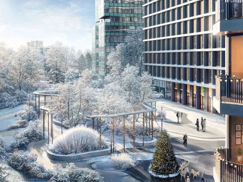 Двор в зимнее время